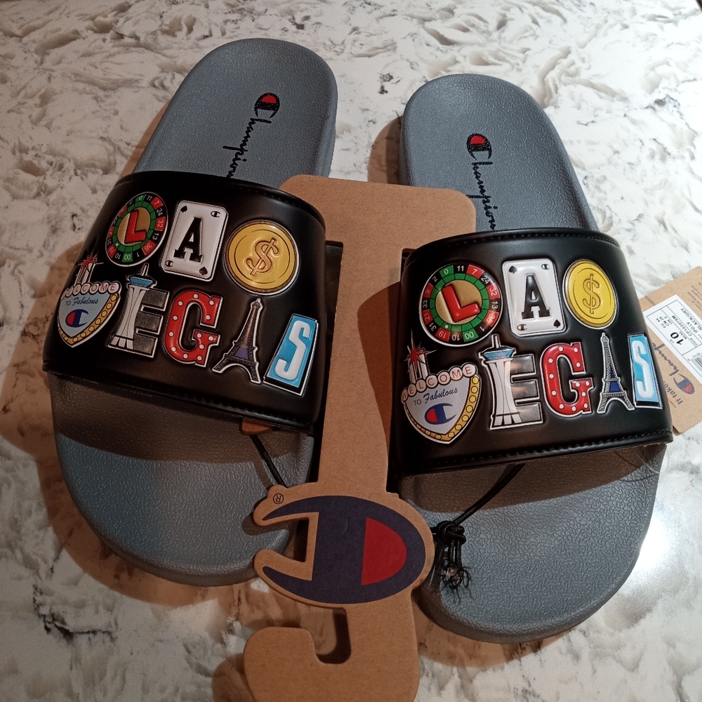 Men's size 10 rare Vegas champion slides new